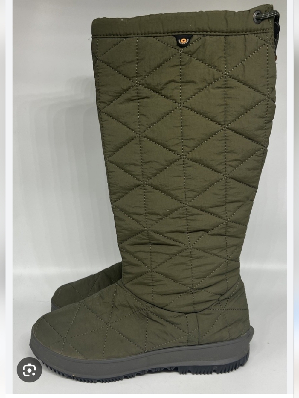 Bogs Quilted Tall Waterproof Boots — Olive Green